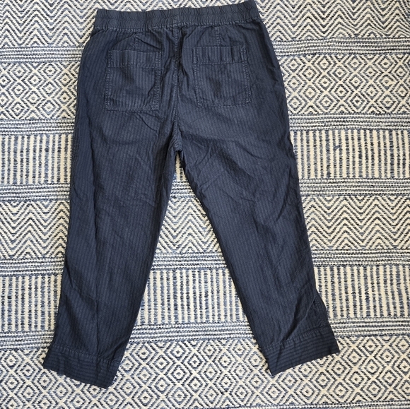 James Perse Easy Fit Self Stripe Pant Jungle Pigment size 3 Large In Navy Color - Picture 12 of 13